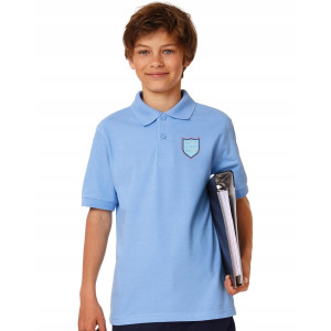 Sky blue short sleeve polo...