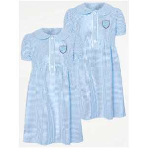 Gingham light blue Dress...