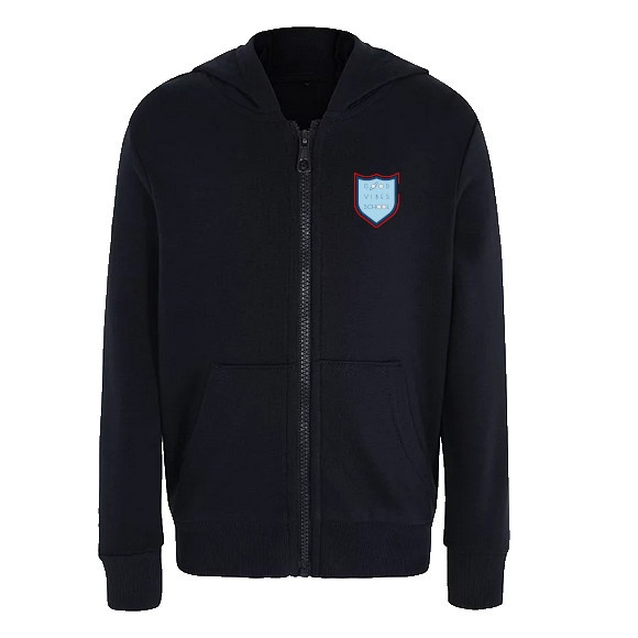 Navy sport ZIP Hoodie  GOOD VIBES