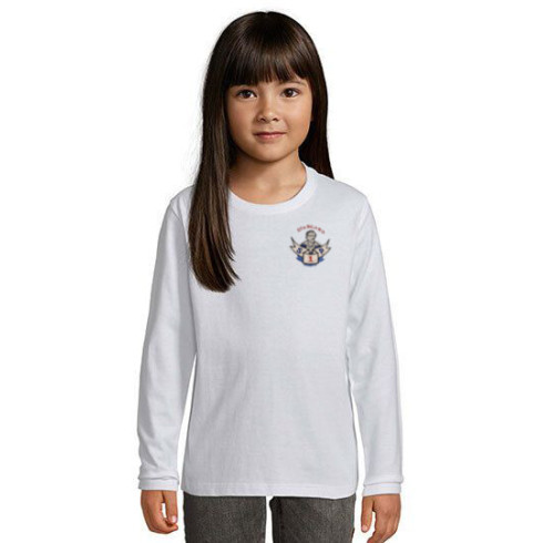 Tshirt LS długi rękaw biel SP 1 Stargard