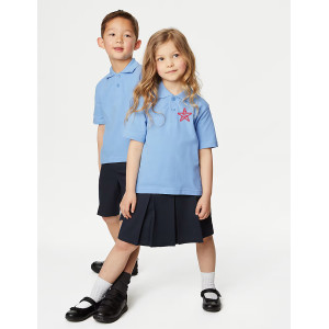 Sky blue school short...