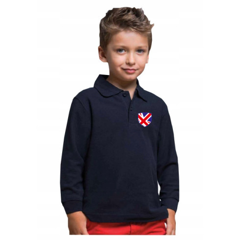 Polo długi rękaw granat British Lodz