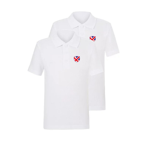 White short sleeve polo British Lodz