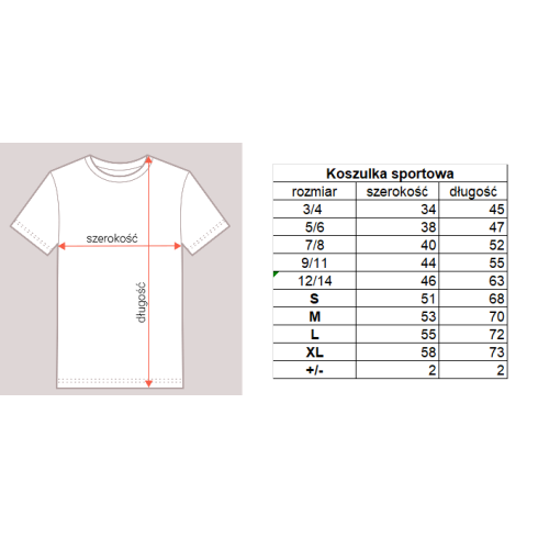 Koszulka sportowa NDM z imieniem