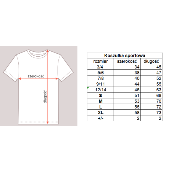 Koszulka sportowa NDM z imieniem