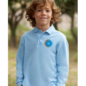 White long sleeve polo Linde