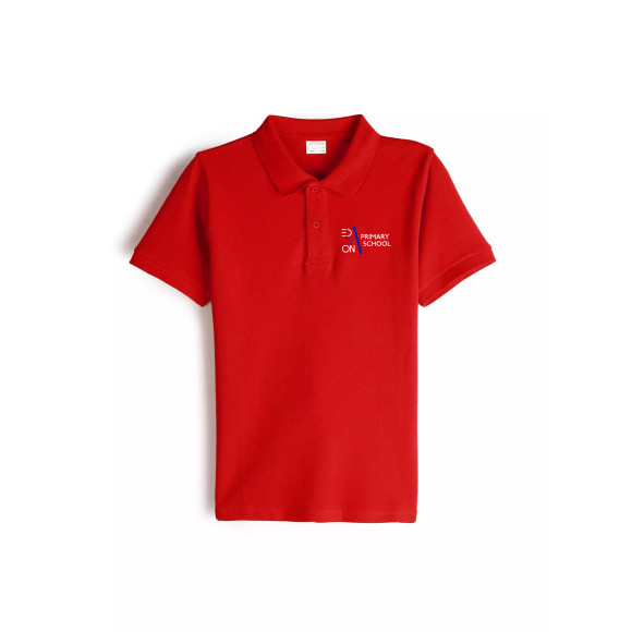 Polo krótki rękaw red / navy Edison