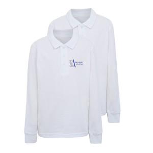 White long sleeve Polo Edison