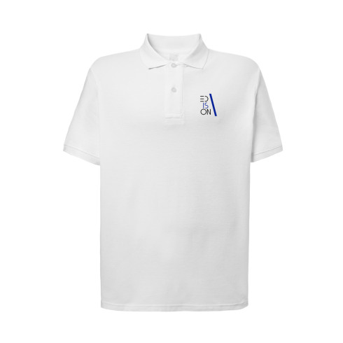 White school short sleeve polo Edison High School