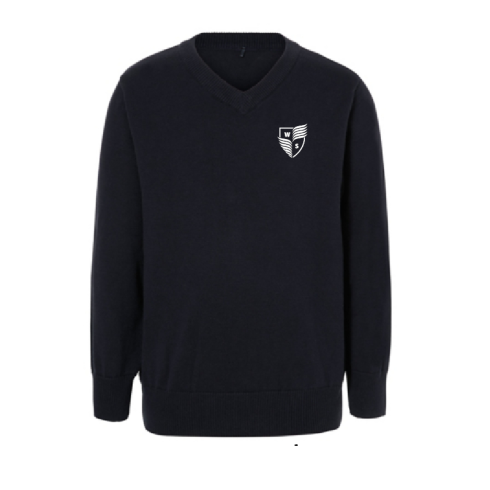 Navy V neck Sweater WIS