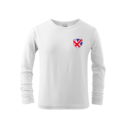 NEW ! Tshirt LS długi rękaw biel British Łódź Premium