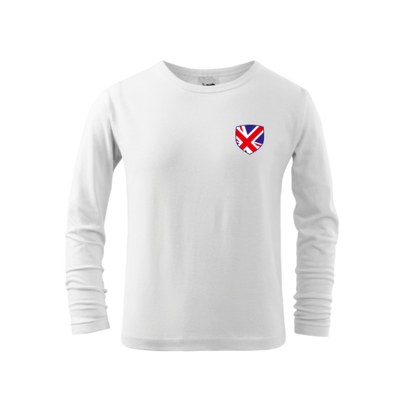 NEW ! Tshirt LS długi rękaw biel British Łódź Premium